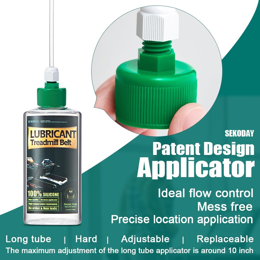SEKODAY Silicone Treadnmill Belt Lubricants/Lubes, High Temperature Resistant and Stable Lubricant,with Hard Application Tubes and Precision Screw Caps for Easy Use