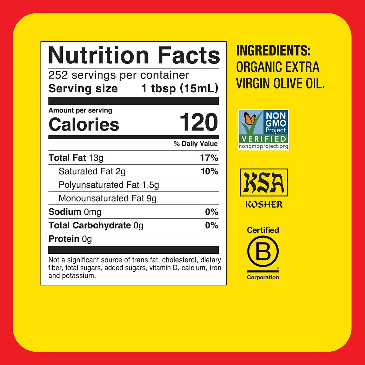 Bragg Organic Extra Virgin Olive Oil - 128 fl oz