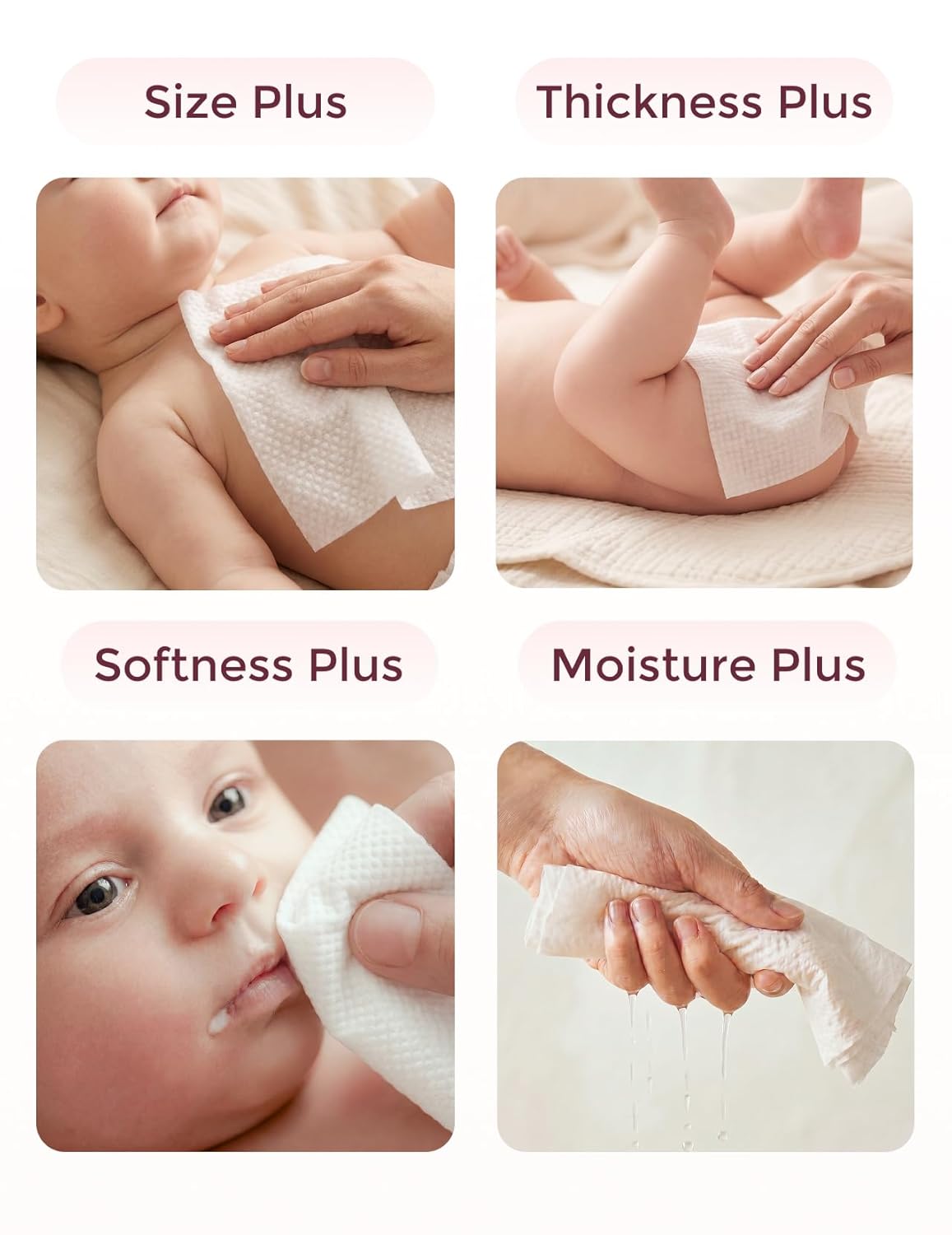 Momcozy Baby Wipes, Unscented & Hypoallergenic, Gentle for Sensitive Skin