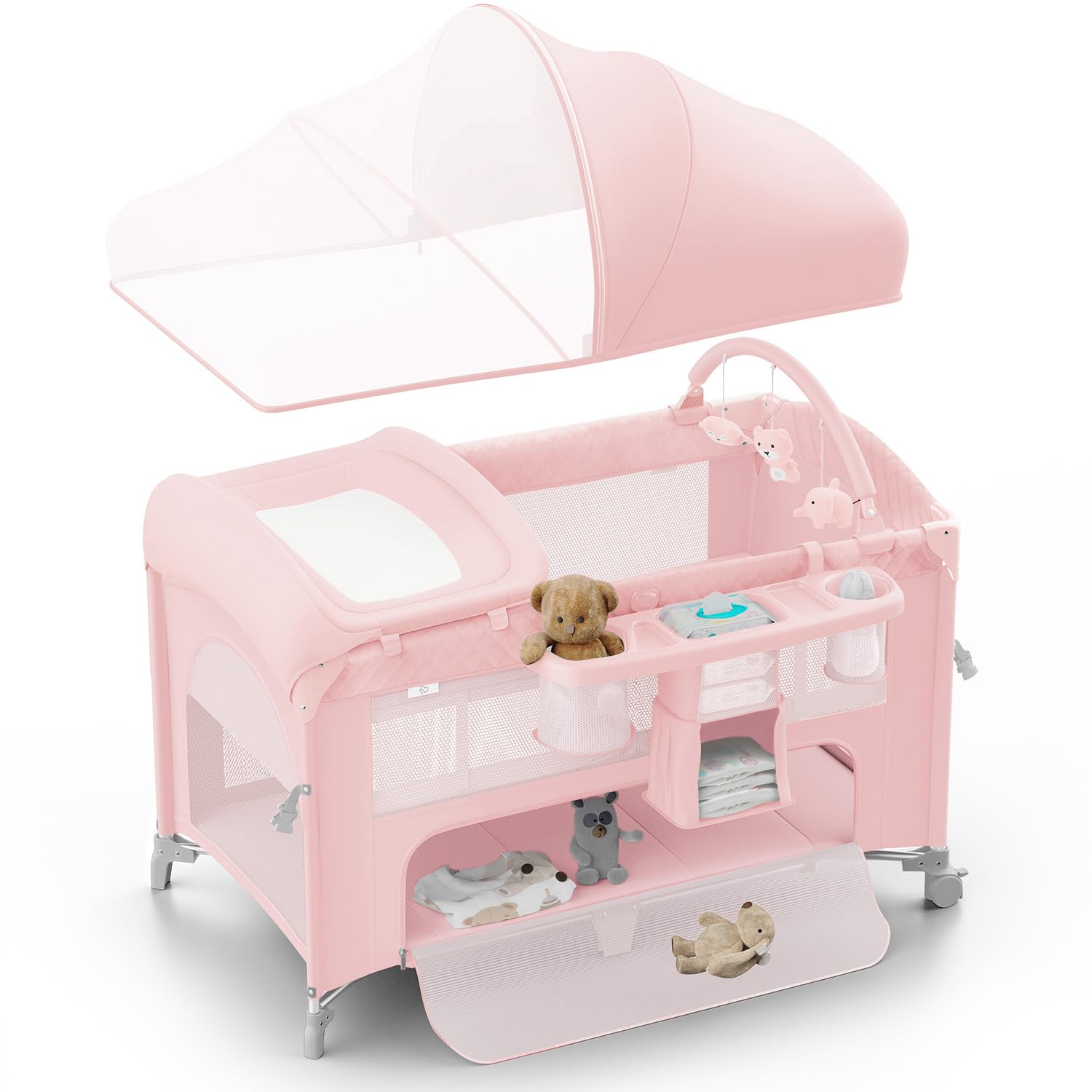 Obee Odee Baby Bassinet, Pack n Play, Bedside Crib Sleeper, Diaper Changer