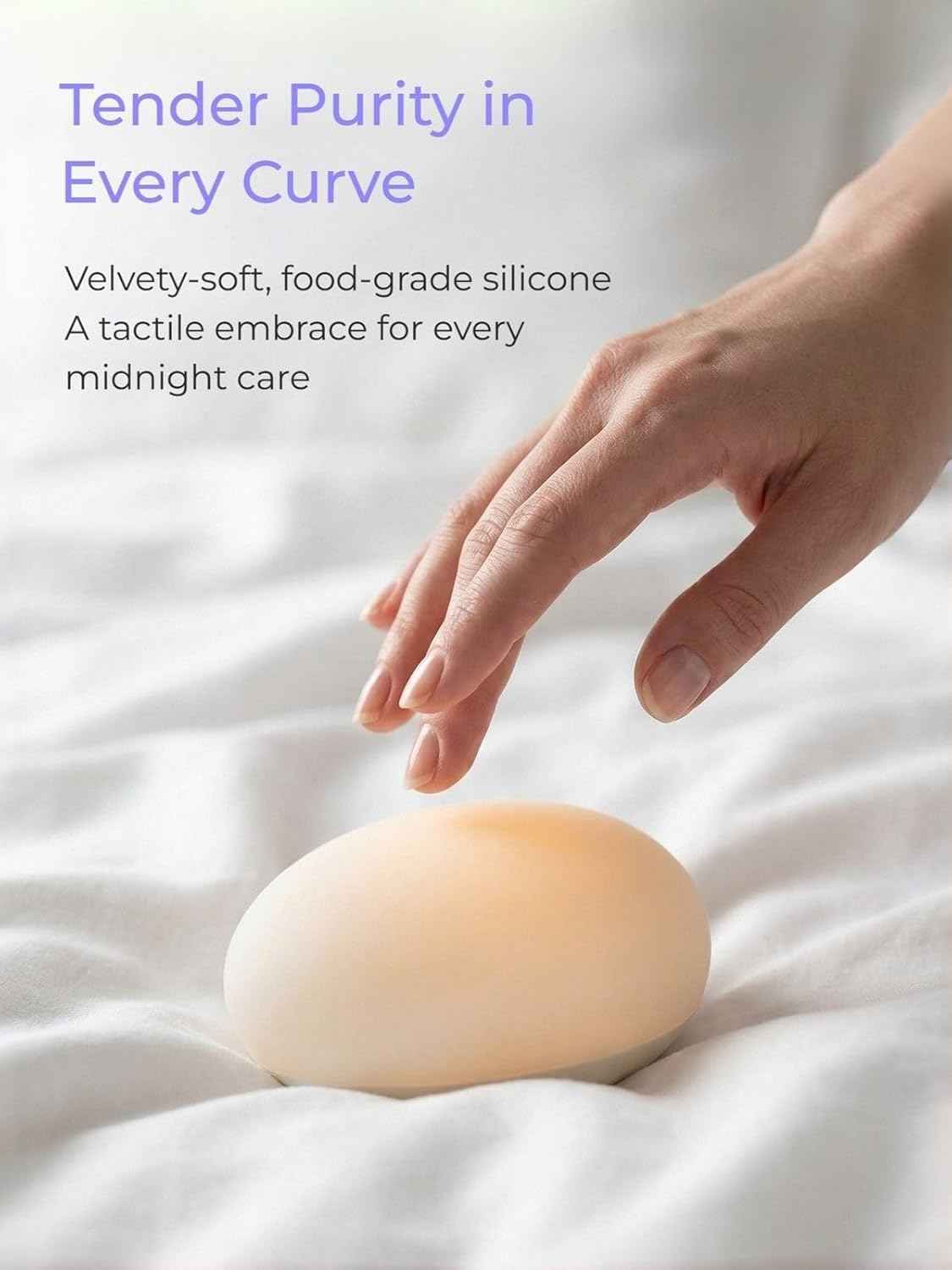 EASZZZ Baby Night Light, Egg Light for Nursery, Flip Design Touch Lamp
