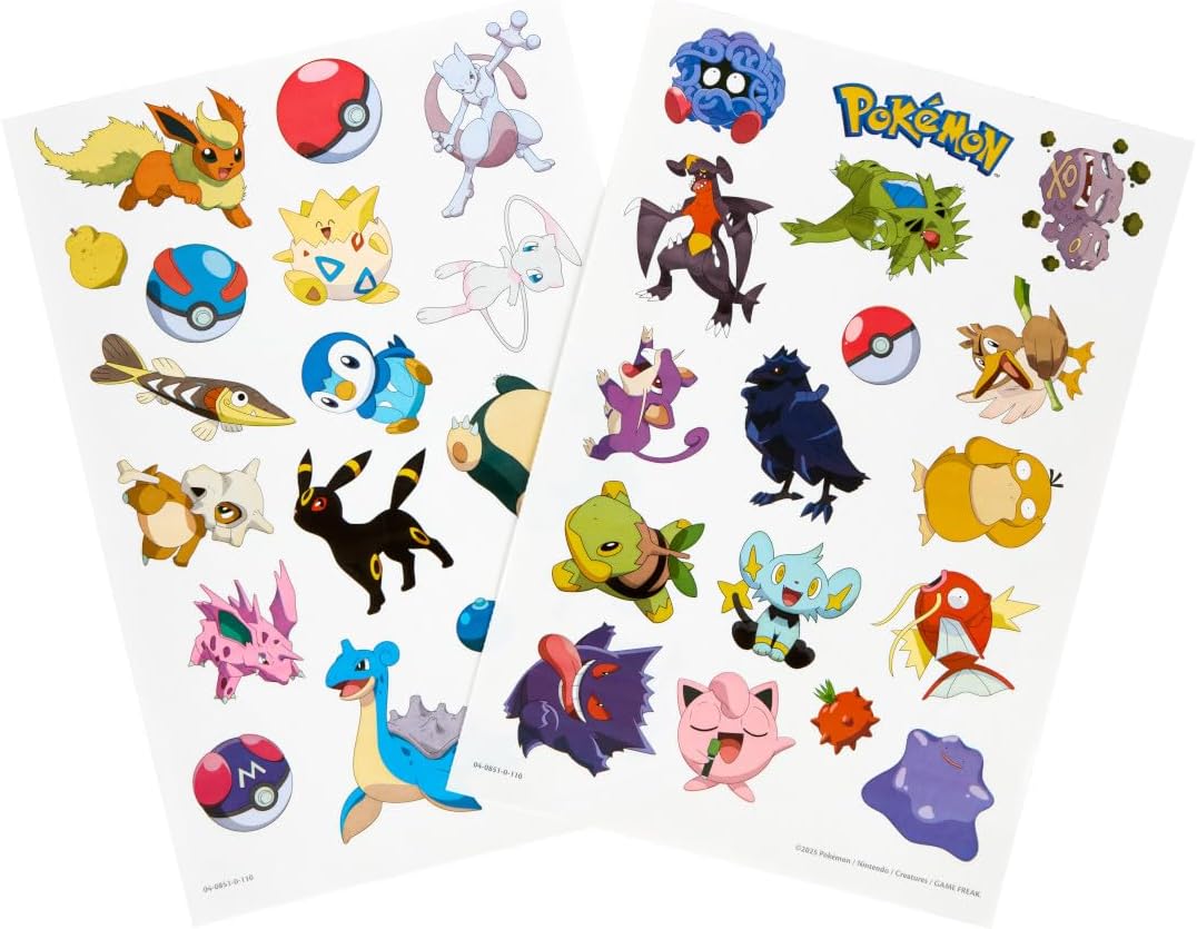 Crayola Giant Pokemon Coloring Book (288 Pages), 2 Sticker Sheets, Coloring Book for Kids & Adults, Travel Activity, Pokemon Gift for Kids, 3+