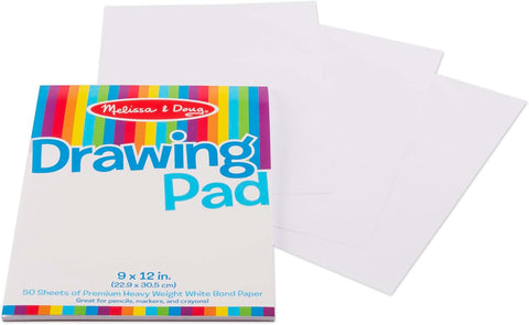 Melissa & Doug Drawing Pad (9 x 12 inches) with 50 Sheets of White Bond Paper