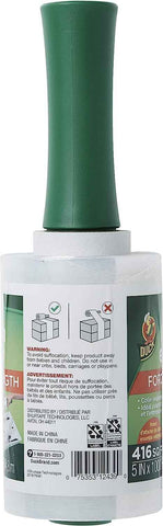 Duck Brand Stretch Wrap Roll, Clear, 5 inches by 1000 feet, 285849, Set of 4