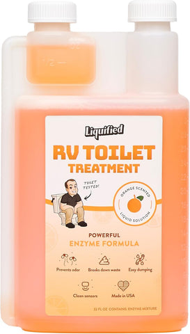 Liquified RV Toilet Treatment Bundle- Black Holding Tank Digester - Odor Eliminator - Lavender Scent - Matts RV Reviews (Lavender, 32oz, 3 Pack)