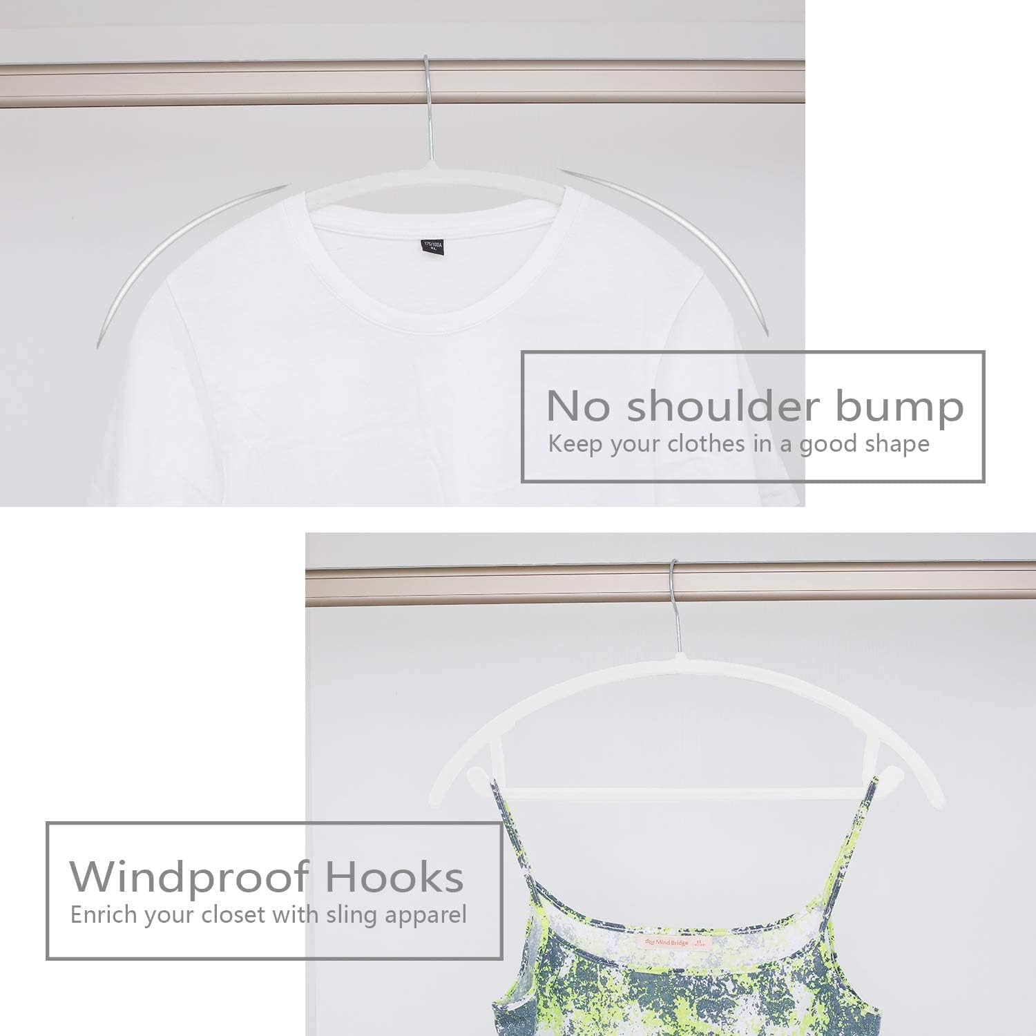 MIZGI Velvet Hangers 50 Pack, Patented Rounded Shoulder Sweater Hangers