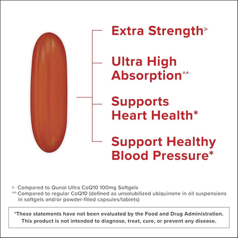 Qunol Ultra CoQ10 200mg, Ultra-High Absorption, Antioxidant, 60 Softgels