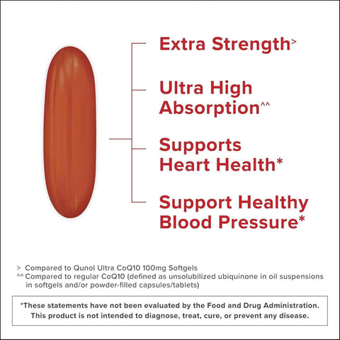 Qunol Ultra CoQ10 200mg, Ultra-High Absorption, Antioxidant, 90 Softgels | #1 Cardiologist Recommended Supplement for Heart Health, Coenzyme Q10 Supplement to support Vascular Health & Cellular Energy