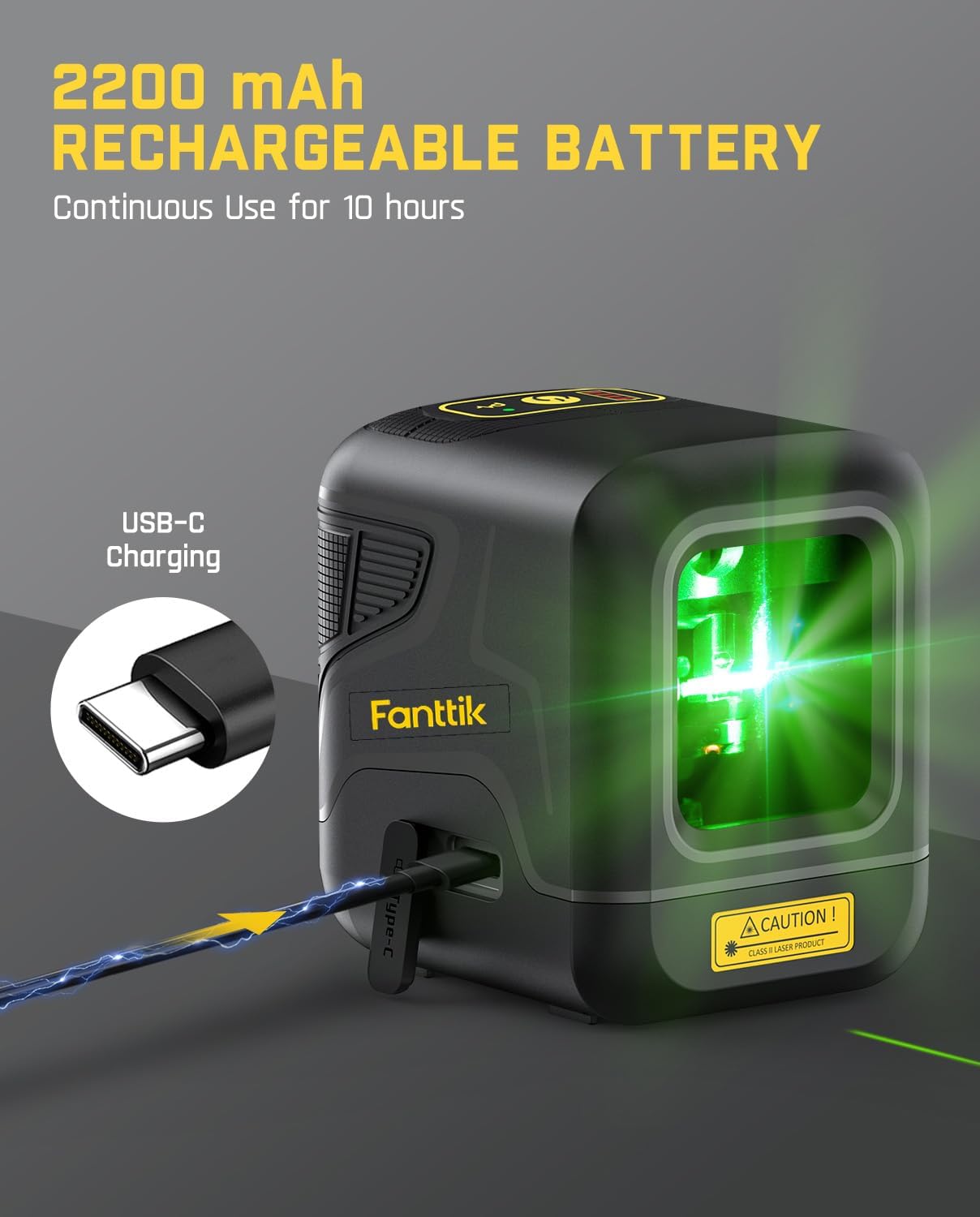 Fanttik D2 Pocket Green Laser Level for Picture Hanging and Home DIY