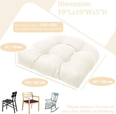 MTMR Outdoor Chair Cushions Set of 2, Patio Furniture Seat Pads, Waterproof