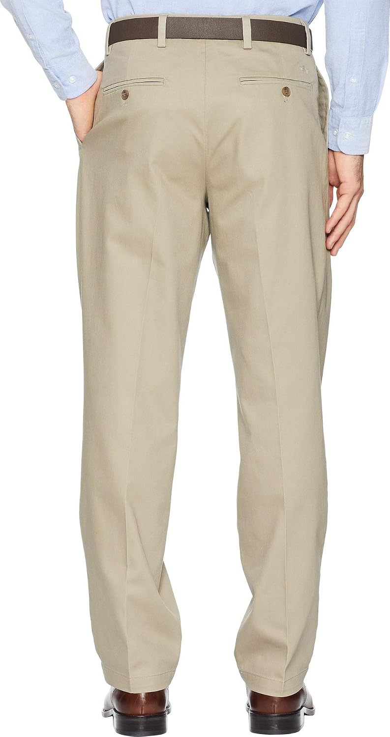 Dockers Men's Classic Fit Signature Lux Cotton Stretch Pants-Pleated (Regular and Big & Tall)
