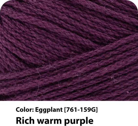 Lion Brand Yarn, 24/7 Cotton Yarn, Eggplant, Purple, 1 Pack