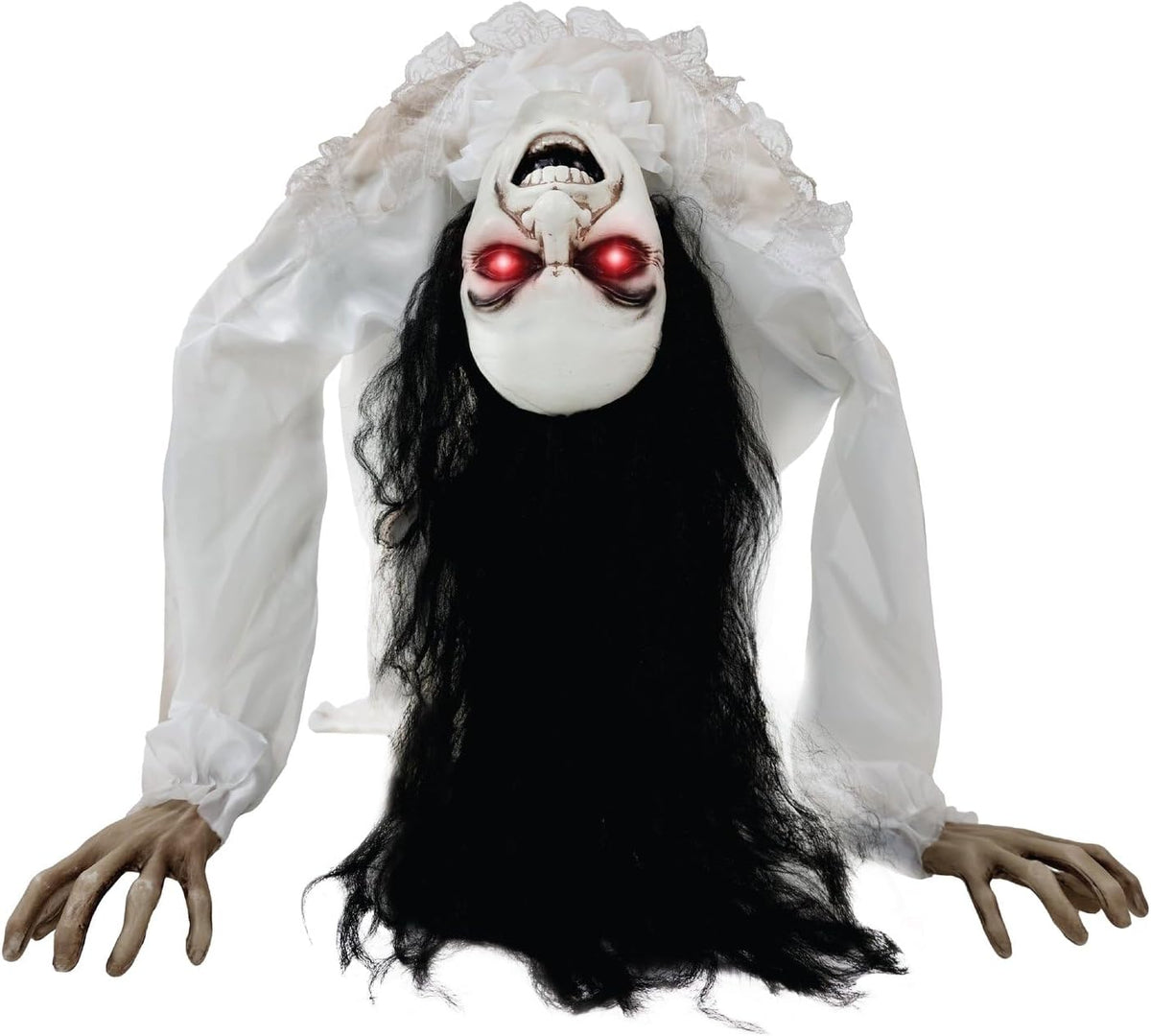 Haunted Hill Farm 3.0-Ft. Life-Size Animatronic Possessed Woman