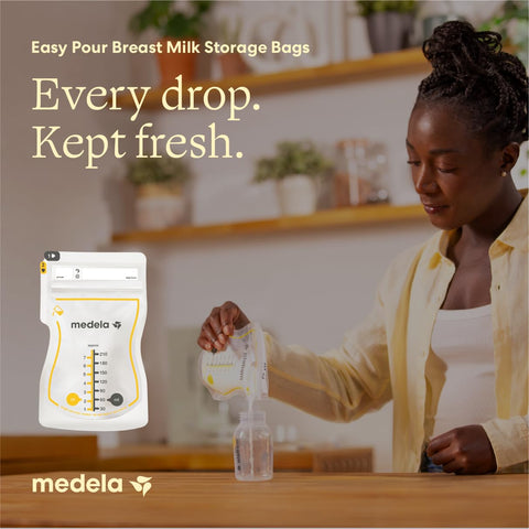 Medela Easy Pour Breast Milk Storage Bags, 100 Count, 7 oz/210 ml