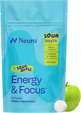 Neuro Energy & Focus Mints, Sour Green Apple, 90 Count