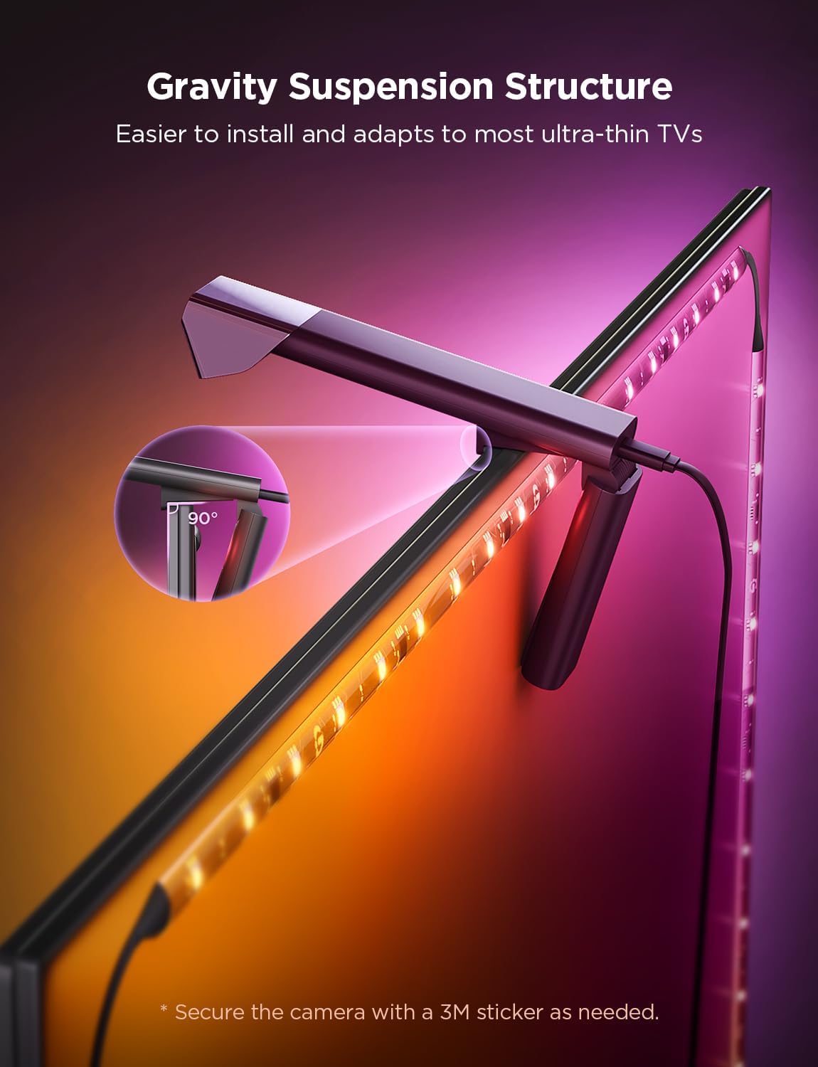 Govee TV Backlight 3 Lite, 16.4ft LED Strip Lights Sync with 75-85 Inch TVs