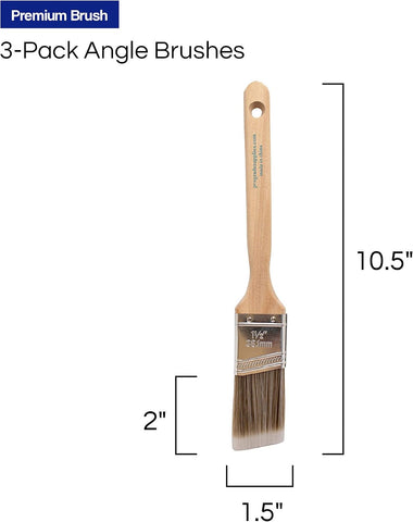 Pro Grade - Paint Brushes - Paint Brush Set (3 Ea 1.5A SC) (Pack of 2)