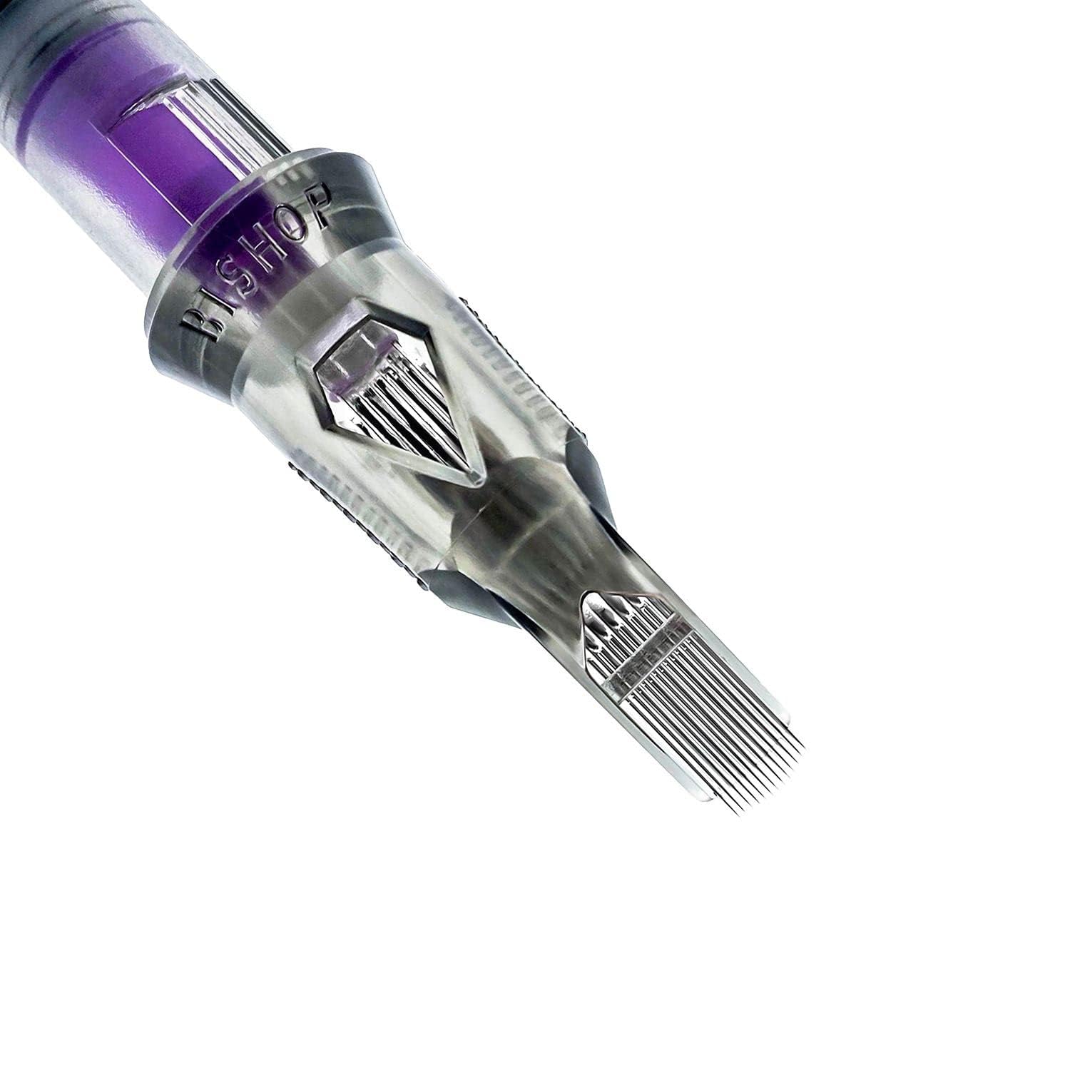 Bishop Tattoo Da Vinci V2 Cartridges - Regular - 12 Gage With 09 Pins - Round Liner Long - 20 Cartridges
