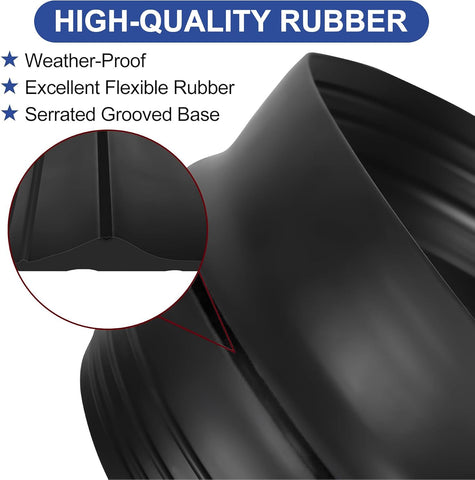 ToLanbbt 12Ft/3.7M Universal Garage Door Rubber Threshold Strip with 300ml Black Adhesive/Sealant, Weatherproof Seal Strip DIY Weather Stripping Replacement (Black)