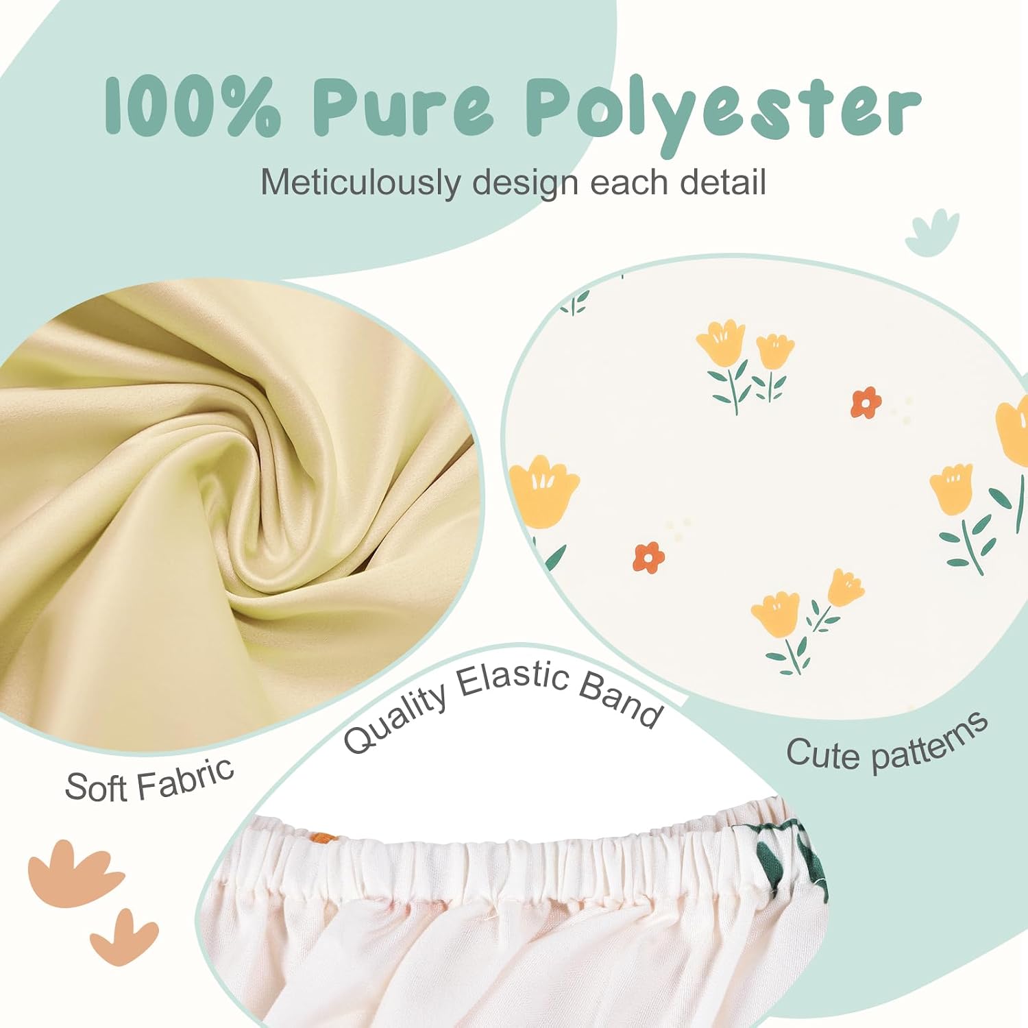 3 Pack Stretchy Bassinet Sheets 20" x 33" Compatible with Baby Delight, Angelbliss, Maxi-COSI & Most Regular Size Bedside Sleeper- Soft Breathable Fitted Bassinet Sheets for Baby - Yellow & Flower