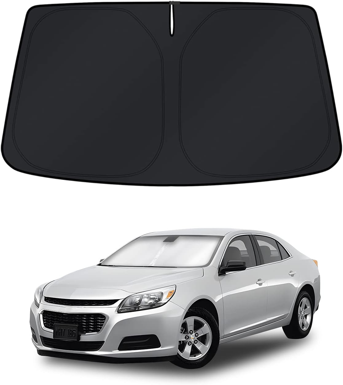 KUST Windshield Sun Shade for Chevy Malibu 2013 2014 2015 Window Accessories Sun Cover Foldable Blocks UV Rays Keep Car Cooler