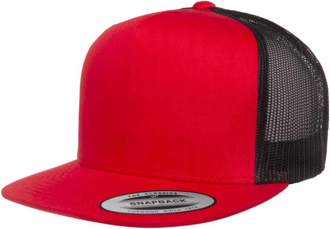 Yupoong 5-Panel YP Classic Trucker Cap | High Profile Flat Visor Snapback
