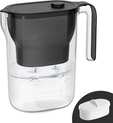 Waterdrop PT-05P Water Filter Pitcher with 4 Filters, 7-Cup, NSF Certified