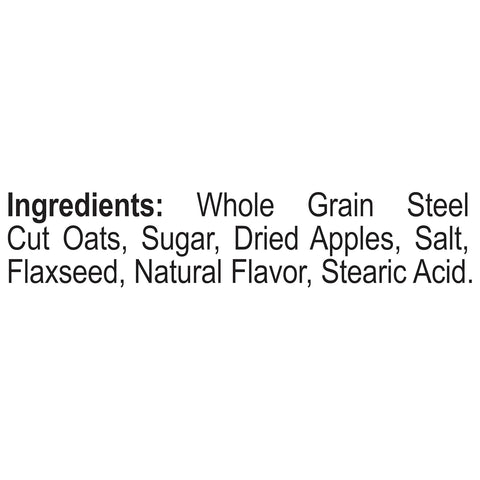 Better Oats Steel Cut Oatmeal, Apple & Cinnamon, 12.3 oz Box, 6 Pack | Instant Breakfast With Flax Seeds, Good Source Of ALA Omega-3 And a Good Source of Fiber, Individual Packets