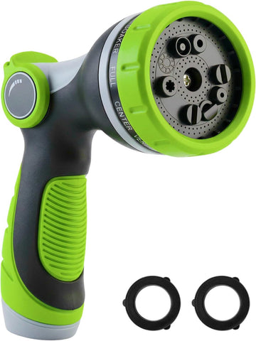 Garden Hose Nozzle Heavy Duty - 10 Patterns Garden Hose Sprayer Nozzle