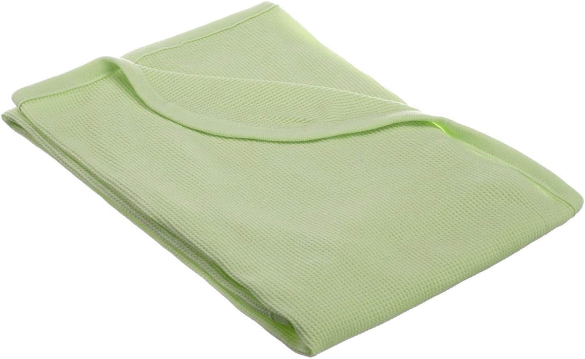 American Baby Company 100% Cotton Thermal Waffle Swaddle Blanket (30" x 40"), Soft, Breathable & Stretchy, Celery, for Boys and Girls, Perfect for Swaddling, Travel and Gifting