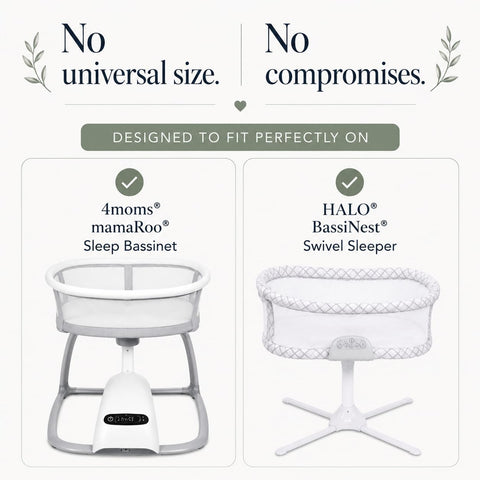 Organic 16x30 Bassinet Sheets for Halo BassiNest, 4moms mamaRoo