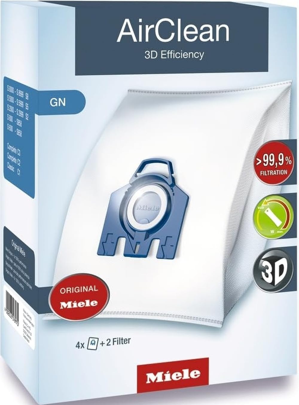 Miele GN Vacuum Cleaner Bags, 4-Pack for Select Miele Vacuums