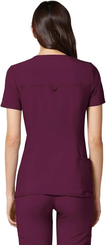 Cherokee Women's Medical Scrub Top Iflex V-Neck Knit Panel Top CK605