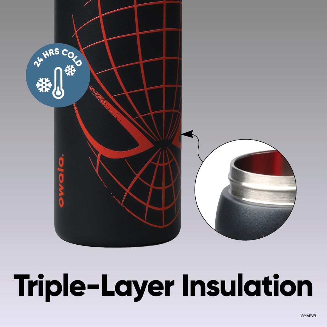 Owala Marvel Spider-Man FreeSip Stainless Steel Water Bottle 32 oz