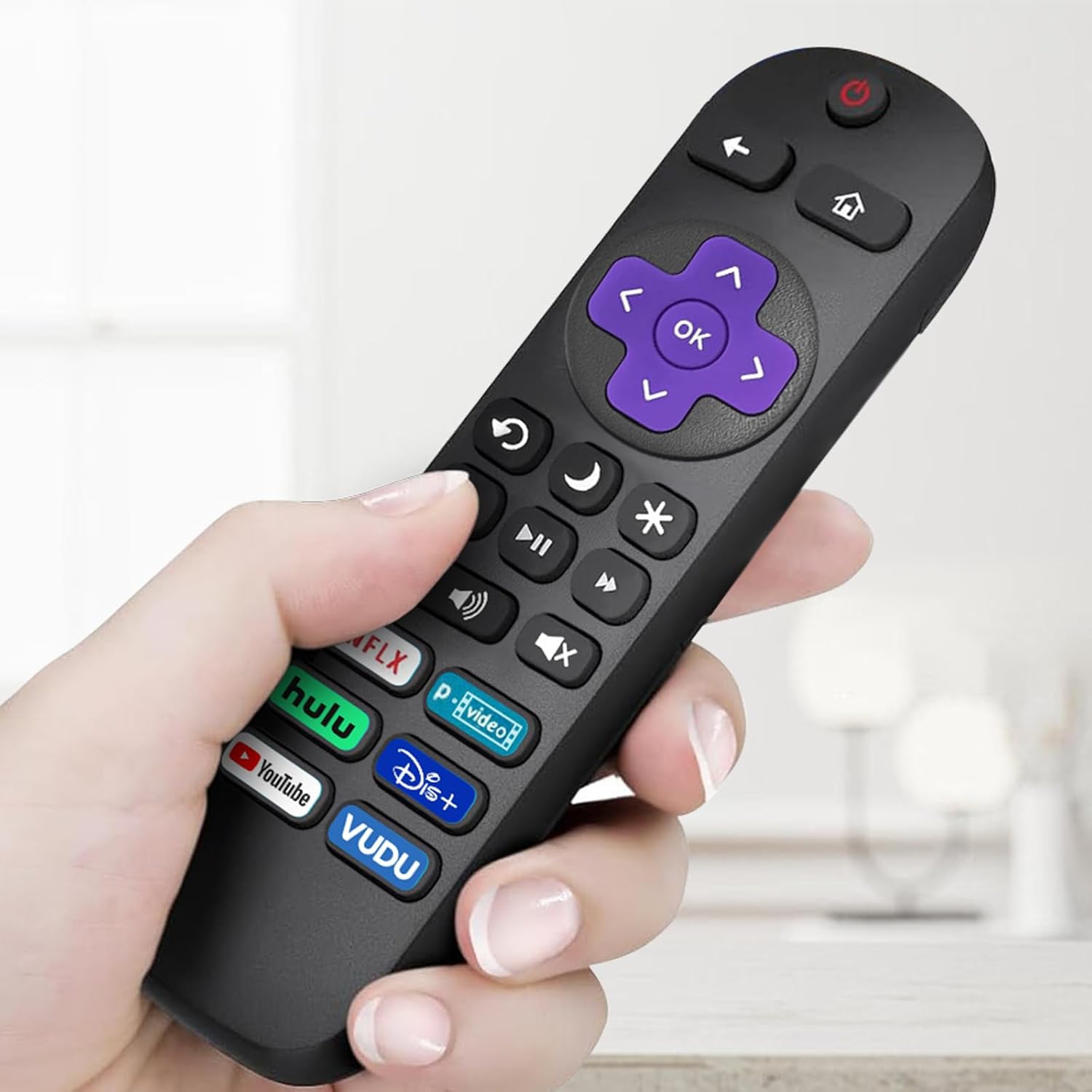 4 Pack Replacement Remote Control Only for Roku TV, Compatible with All TCL Roku/Hisense Roku/Onn Roku/Sharp/Philips Roku (Not for Roku Stick, Box or Speaker)