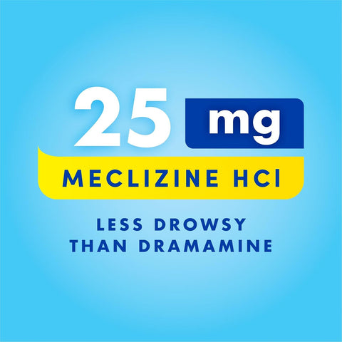 Bonine Meclizine HCl Motion Sickness Relief, Non-Drowsy, 16 Ct