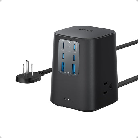 Anker Desktop Charger, 9-in-1 Power Strip with 300J Surge Protector, 100W
