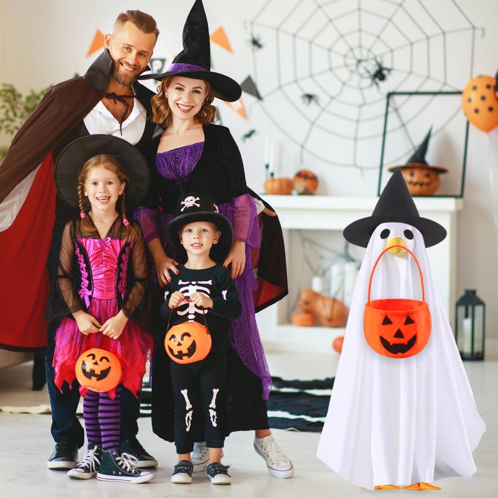 Halloween Goose Outfit Ghost Porch Goose Clothes for Outdoor Lawn Decor