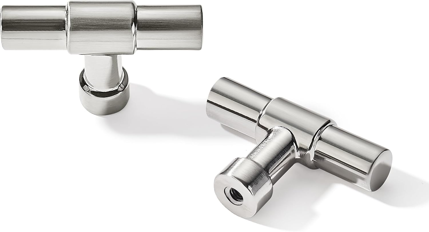 khtumeware 10 Pack Cabinet Knobs - Brushed Satin Nickel 2 Inch(51mm) Heavy Duty Zinc Drawer Pulls for Kitchen & Dresser Drawers