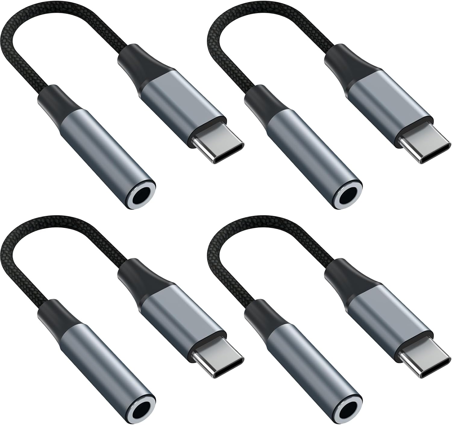 1pcs Black USB C to 3.5mm Female Headphone Jack Adapter