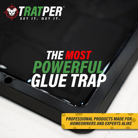 TRATPER Glue Traps for Mice,Rat,Mouse,Snake,Lizard,Insect. 20 Pack. Extra Strength,Pre-Baited Adhesive.Heavy Duty Plastic Tray.Non-Toxic,Chemical-Free Pest Control for Home. 20Pack