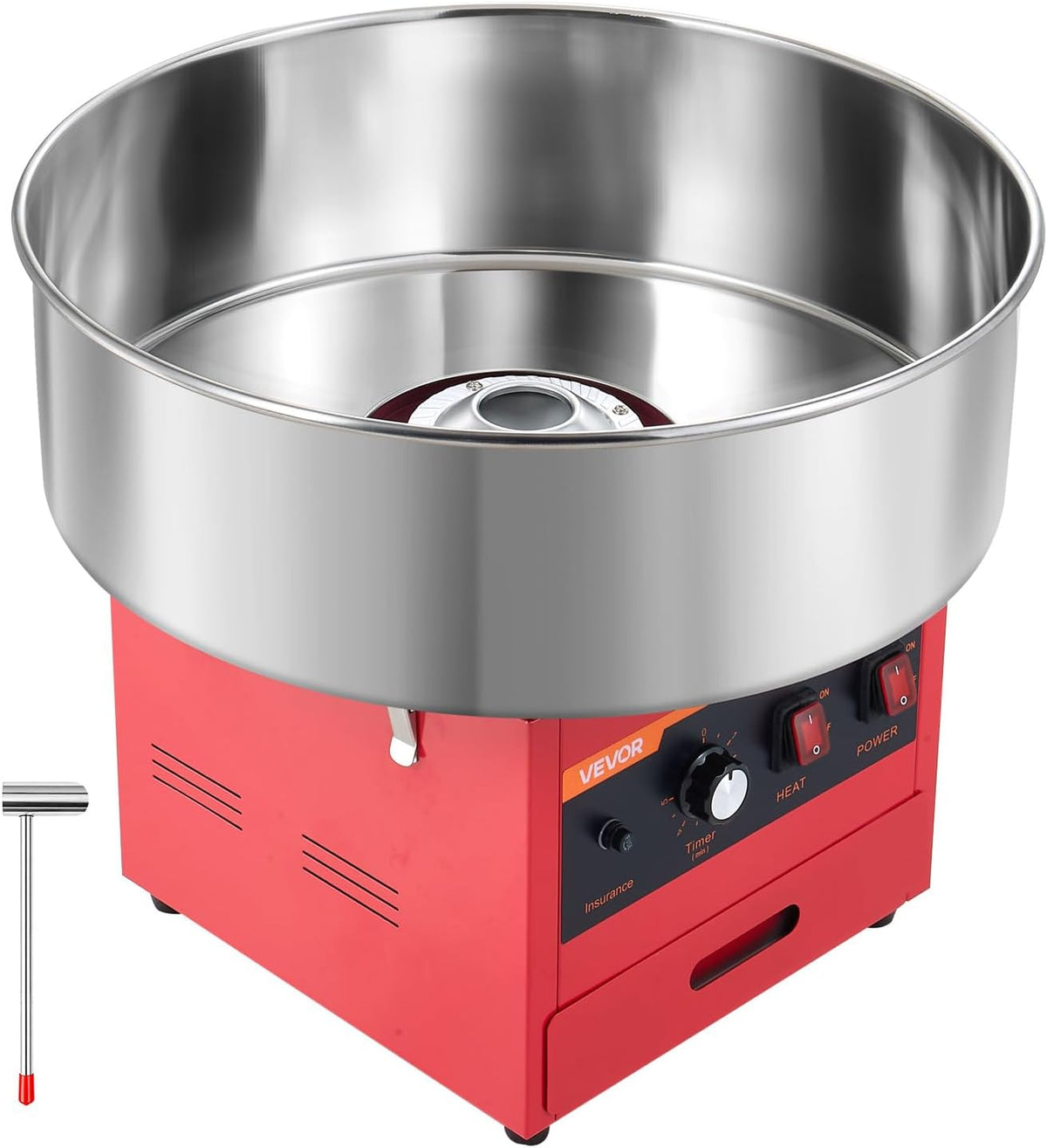 VEVOR Commercial Cotton Candy Machine, 1000W Electric Candy Floss Maker