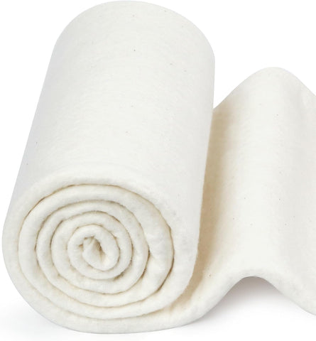 FIVEIZERO 100% Natural Cotton Quilt Batting–47Inchx1Yard Large Lightweight Batting Fabric,Quilting Batting by The Yard for Sewing,Crafts,DIY,Potholders,Backing,Wadding,Twin & King Size Quilt Projects