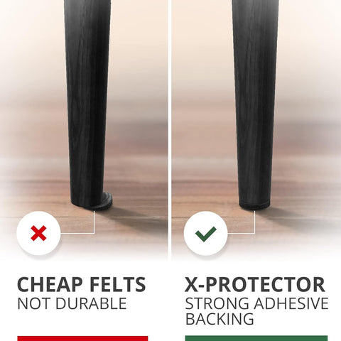 X-Protector 357 Pcs Black Felt Furniture Pads - Heavy Duty Floor Protectors