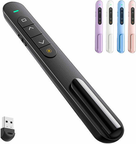 QUI Presentation Clicker with Volume Control, Wireless Presenter Remote