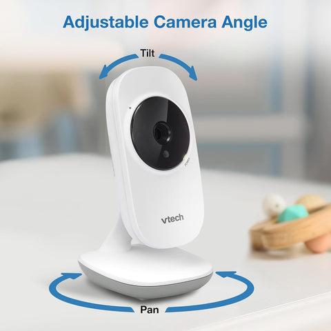 VTech Baby Monitor No WiFi with 2 Cameras – 19-Hour Battery, Patrol Mode for Twins & Two Rooms, 1000ft Range, Auto Night Vision, Two-Way Talk, Temperature Sensor | VM819-2