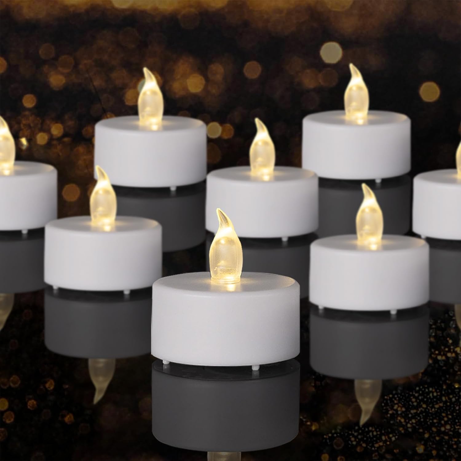 Tea Lights Flameless Battery Operated Candles. Warm White 100Pack
