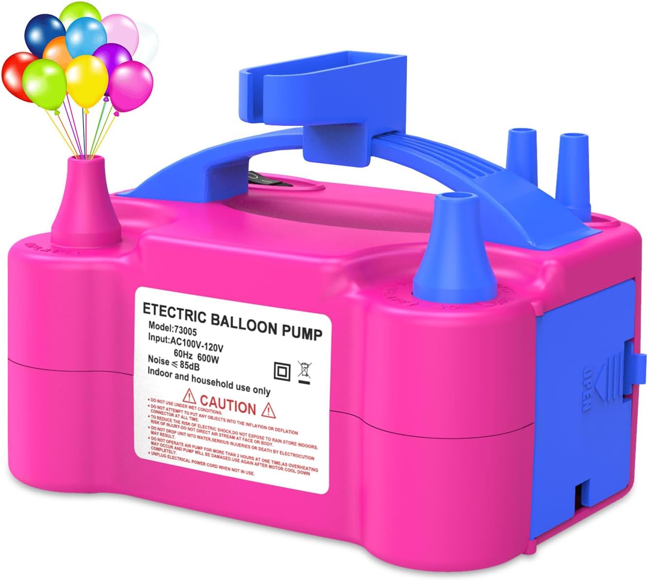 IDAODAN Electric Balloon Pump, Portable Electric Balloon Blower Machine Inflator Air Pump for Party Decorations