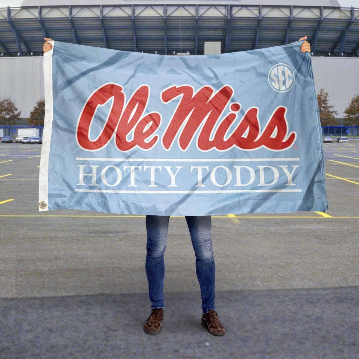 Ole Miss Powder Blue Hotty Toddy Flag