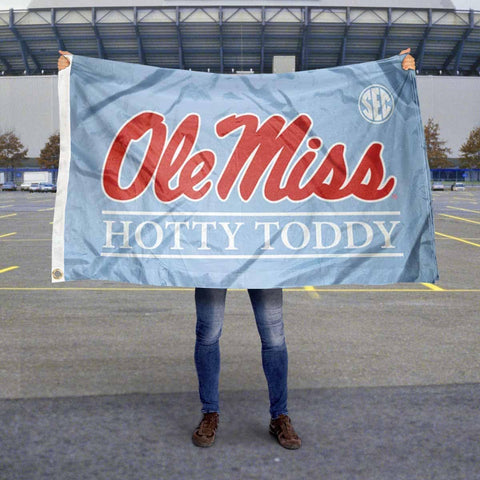 Ole Miss Powder Blue Hotty Toddy Flag
